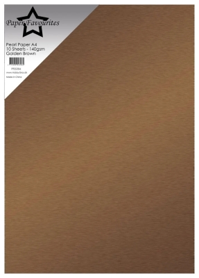Pearl Paper Golden Brown, A4 - Paper Favourites