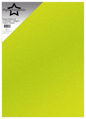 Pearl Paper Yellow Green, A4 - Paper Favourites