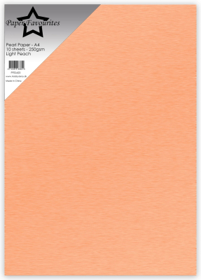 Pearl Paper Light Peach, A4 - Paper Favourites
