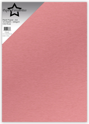 Pearl Paper Old Rose, A4 - Paper Favourites
