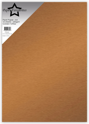 Pearl Paper Golden Toffee, A4 - Paper Favourites