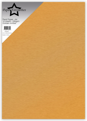 Pearl Paper Golden Amber, A4 - Paper Favourites