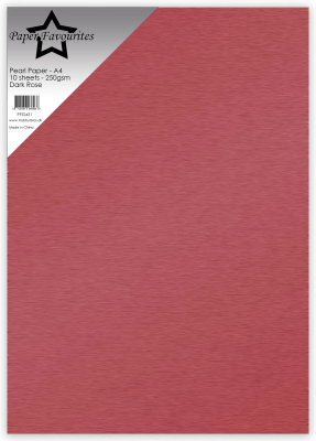 Pearl Paper Dark Rose, A4 - Paper Favourites