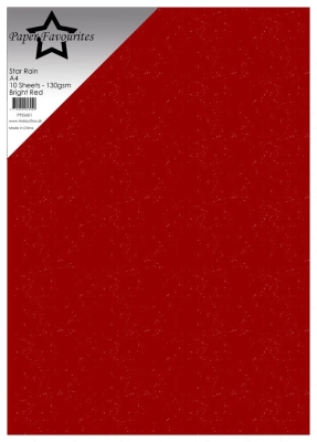 Bright Red Star Rain A4 - Paper Favourites