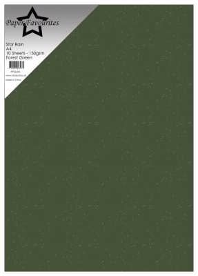 Forest Green Star Rain A4 - Paper Favourites