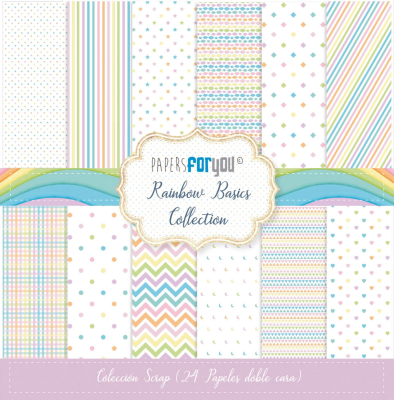 Rainbow Basics Mini 6x6 Paperpad - Papers For You