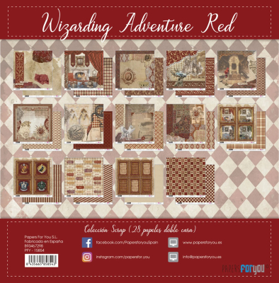 Preview: Wizarding Adventure Red Collection 8x8 - Papers For You