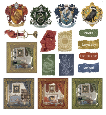 Preview: Wizarding Adventure Houses Collection, Die Cuts - Papers For You