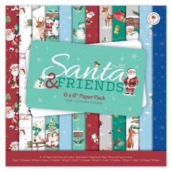 Santa & Friends 6x6 Paperpad - Papermania