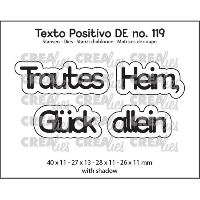 Trautes Heim, Glück allein, Stanze - Crealies