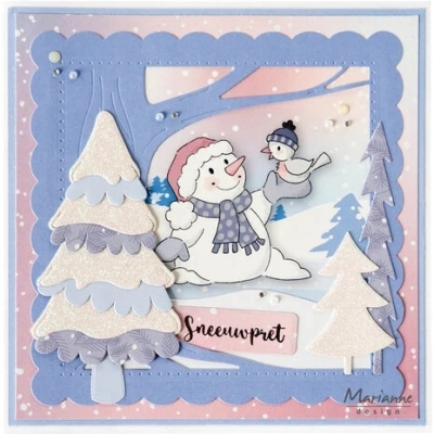 Snow 2Layer , Schablone - Marianne Design