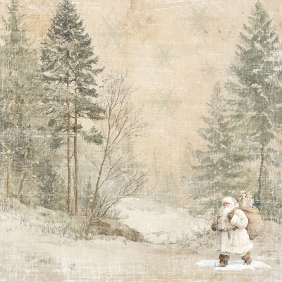 Cozy Christmas - Santa is Coming, Designpapier - Reprint