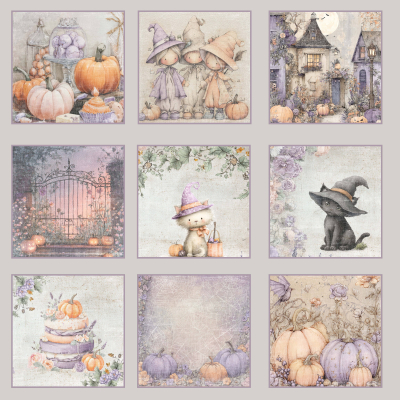 Enchanted Halloween - Tags, Designpapier - Reprint