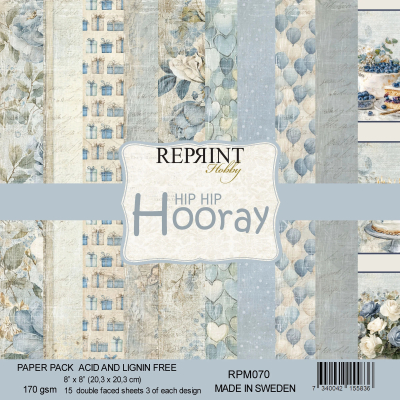 Hip Hip Hooray 8x8 Paperpad - Reprint