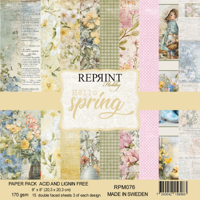 Hello Spring 8x8 Paperpad - Reprint