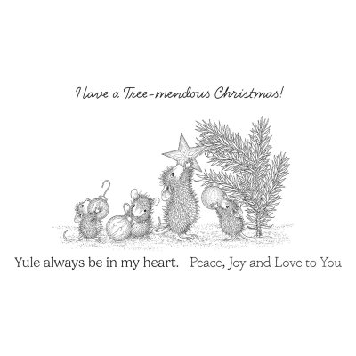 Tree-mendouos Christmas, Rubberstamps- Spellbinders