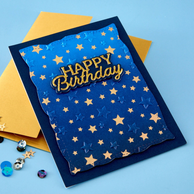 Layered Happy Birthday, Stanze - Spellbinders