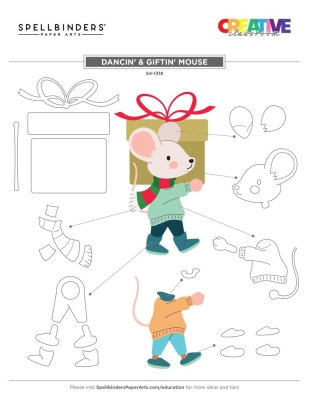 Dancin' & Giftin' Mouse, Stanze - Spellbinders