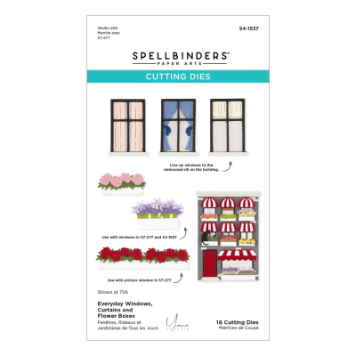 Everyday Windows, Curtains and Flower Boxes, Stanze - Spellbinders