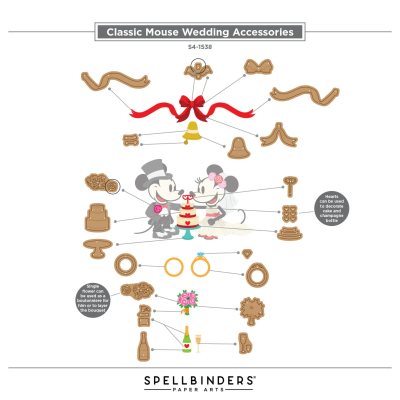 Classic Mouse Wedding Accessories, Stanze - Spellbinders