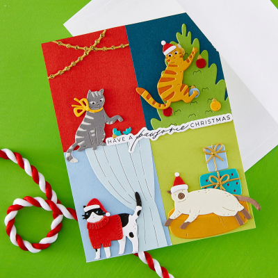 Preview: Christmas Cats, Stanze - Spellbinders