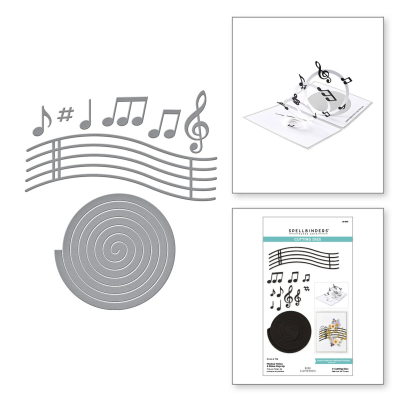 Musical Notes & Stave Pop-Up, Stanze - Spellbinders