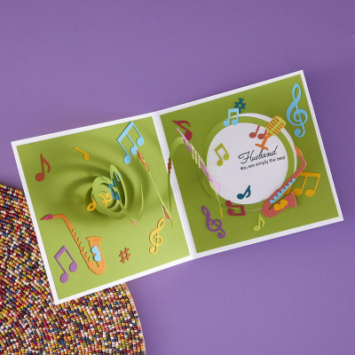 Musical Notes & Stave Pop-Up, Stanze - Spellbinders