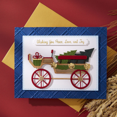Christmas Horse-Drawn Wagon, Stanze- Spellbinders