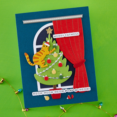 Preview: Christmas Cats Window View, Stanze- Spellbinders