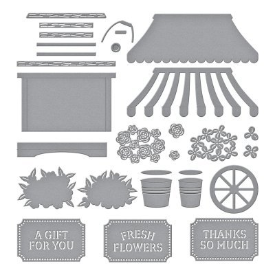 Flower Cart, Stanze - Spellbinders