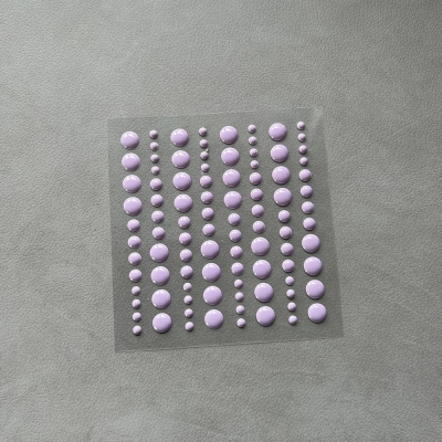 Adhesive Enamel Dots, Light Purple - Simple and Basic