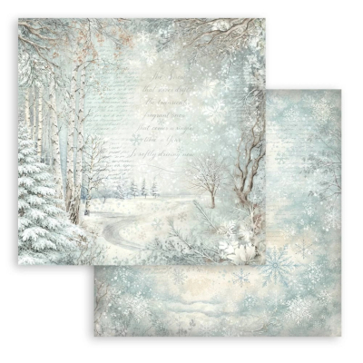 White Christmas - Snowy Woods, 12x12 - Stamperia