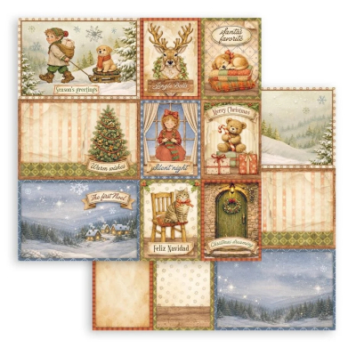 Silent Night, Mixed Cards, 12x12 - Stamperia