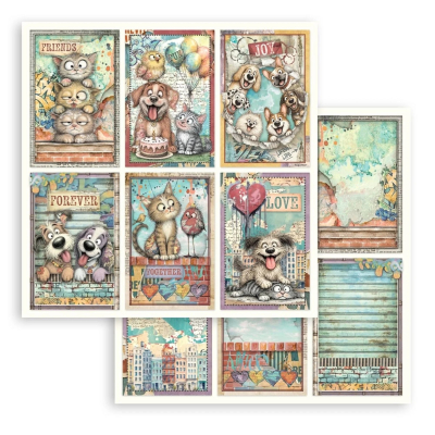 Furry Friends 2 - Cards, 12x12 - Stamperia