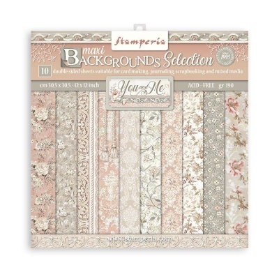 You and Me Maxi Backgrounds Selection 12x12 - Stamperia
