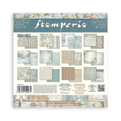 Preview: White Christmas Background Selection 12x12 Paperpad - Stamperia