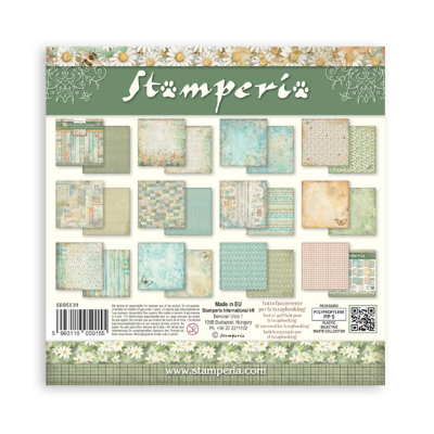 Preview: Daisy Art Background Selection 8x8 Paperpad - Stamperia