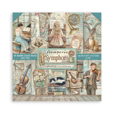 Symphony 8x8 Paperpad - Stamperia