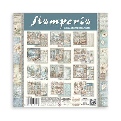 Preview: White Christmas 8x8 Paperpad - Stamperia