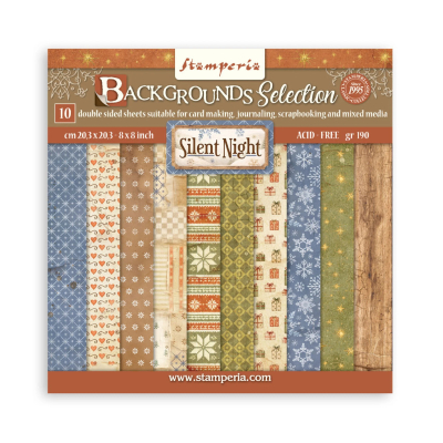 Silent Night Background Selection 8x8 Paperpad - Stamperia
