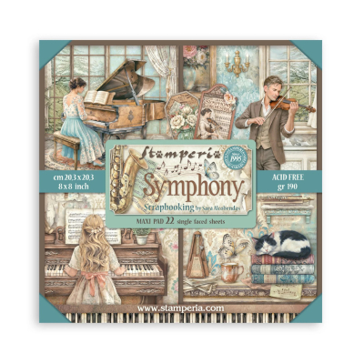 Symphony 8x8 Maxi Paperpad - Stamperia