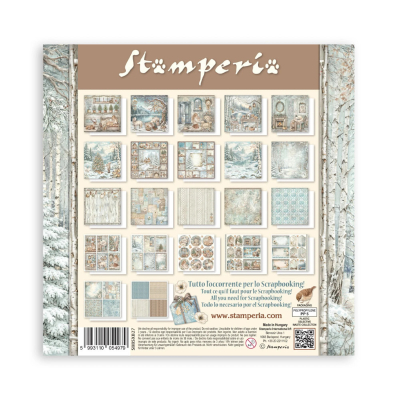 Preview: White Christmas 8x8 Maxi Paperpad - Stamperia