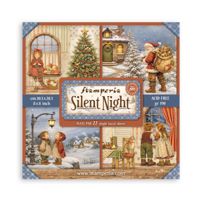 Silent Night 8x8 Maxi Paperpad - Stamperia
