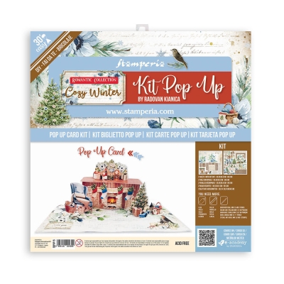 Cozy Winter Pop Up Card Kit - Stamperia