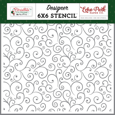 Santa Claus Swirls, Schablone - Echo Park