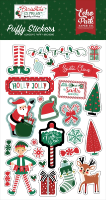 Santa Claus Express, Puffy Stickers - Echo Park