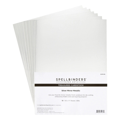 Silver Mirror Metallic Cardstock - Spellbinders