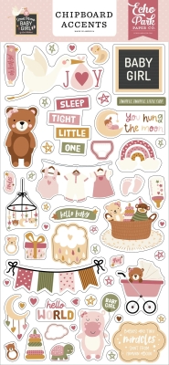 Special Delivery Baby Girl, Chipboard Accents - Echo Park