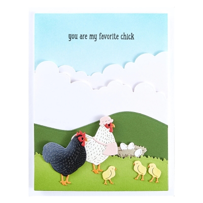 Spring Chicken, Stempel - und Stanzenset - Spellbinders