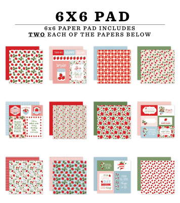 Preview: Strawberry Fields 6x6 Paperpad - Echo Park
